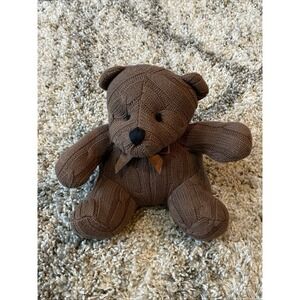 Elegant Baby Teddy Bear 9" Plush‎ Brown Cable Knit Unisex Stuffed Animal Toy